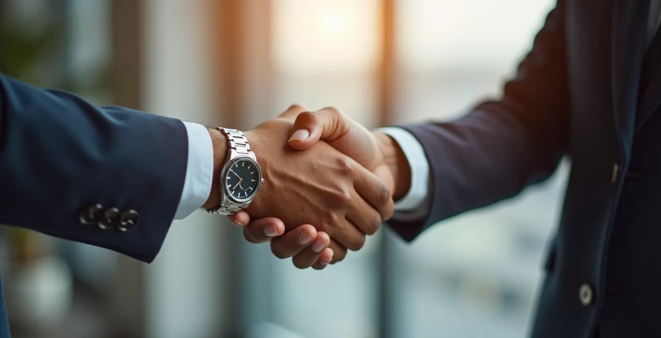 Axe Humain & Émotionnel : Poignée de main professionnelle symbolisant la confiance